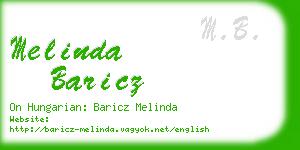 melinda baricz business card